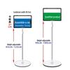 NaiDuo A4 Adjustable Floor Sign Holder Stand
