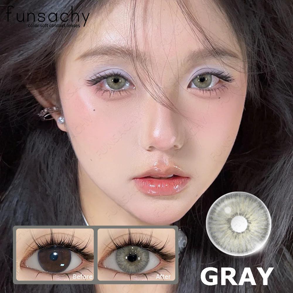 FUNSACHY 1 Pair Fashion Colored Contact Lenses Korean Brown Contact Lenses High Quality Natural Cosmetic Pupils Lenses Annual