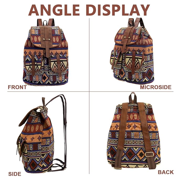 Batoh pro dívky a ženy Batohy s žakárovým potiskem pro ženy