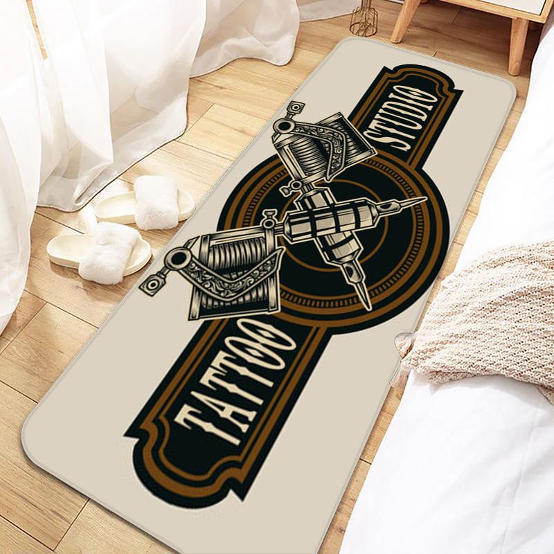 Tattoo Shop Door Mat Entrance Non-slip Doormat Washable Kitchen Carpet Living Room Hallway Rugs Bathroom Bath Door Mats