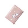 Cute Buckle Folding Wallet for Women Cartoon PU Leather Bank Card Holder Short Purse Birthday Gift for Girls Billfold