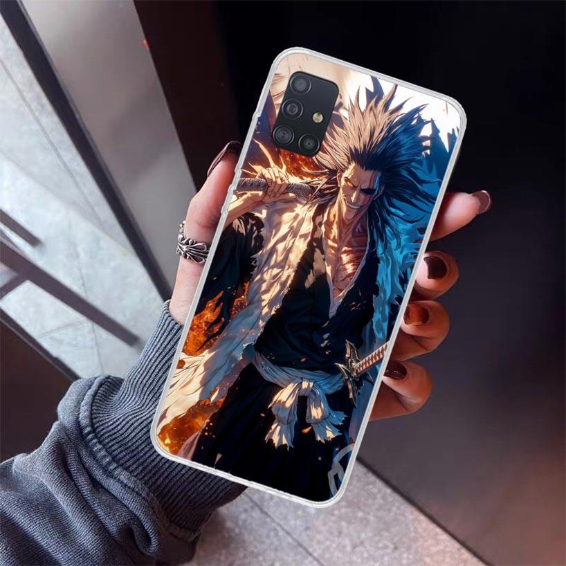 Zaraki Kenpachi Bleach Phone Case For Samsung Galaxy A12 A52S A42 A32 A22 A51 A50 Note 20 Ultra 10 S10 Plus A71 A70 A31 A30 A10S