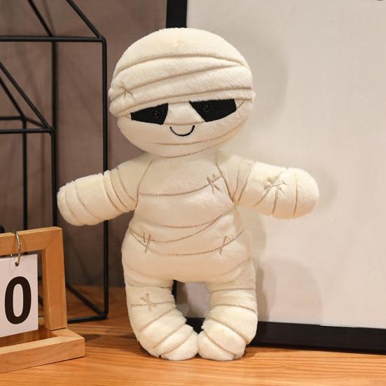 Pumpkin Shaped Plush Decor Halloween Pillow, Mummy Doll Toy, Soft Stuffed Decorative Toys Doll, Cushions for Sofa And Home For