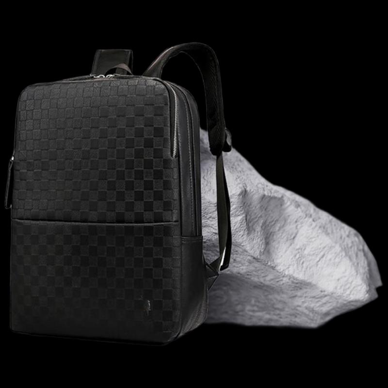 ZMN French Woodpecker Business Casual PU Leather Backpack