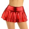 Women's Flirty Metallic Pleated Festival Ultra Micro-Mini Rave Skirt