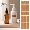 Natural Cork Tags for Storage Self-Adhesive Labels, Waterproof Stickers with Retro Wood Texture, Multi Piece Label Set Removable Writable Jars