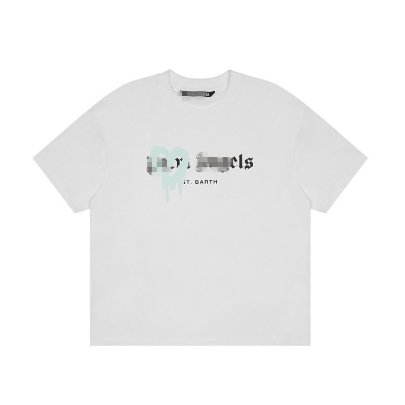 Wholesale Tide Brand Palm Angel 21SS Love Spray Paint Printing Short Sleeve T-Shirt Men's and Women's Loose Half Sleeve Shirt Tide T-Shirt