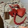 PU Leather Love Heart Bow Keychain Handmade Woven Rope Keyring Y2k Bag Chocolate Pendant Sports Hanging Accessories