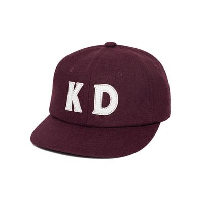 Wool Vintage Flat-Brim Cap BURGUNDY