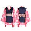 Demon Slayer Cosplay Costume Zenitsu Cosplay Outfit Demon Slayer Selection Team Tanjiro's Same Schoolmate Zenitsu Japanese-Style Kimono