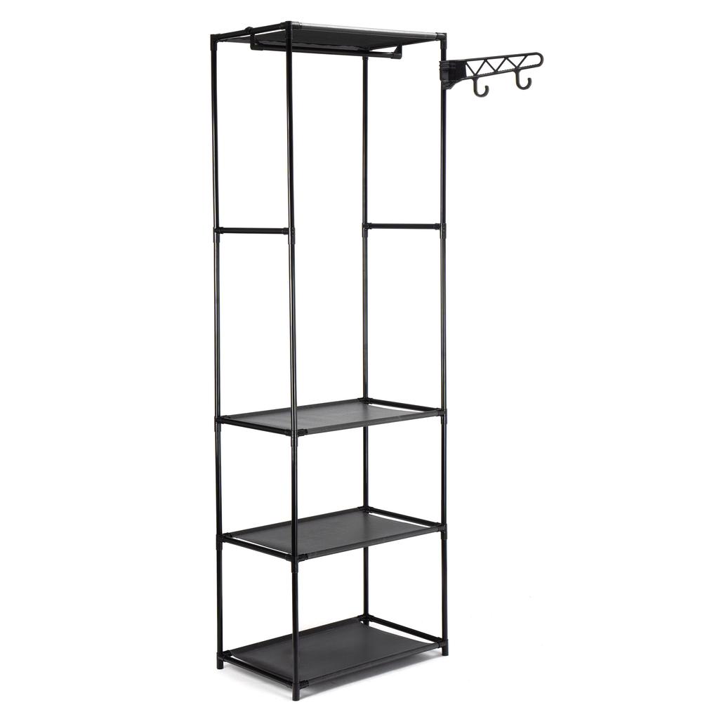 Wieszak Stojący Na Ubrania Buty Garderoba Regał Półki Metalowa Loft 171 Cm