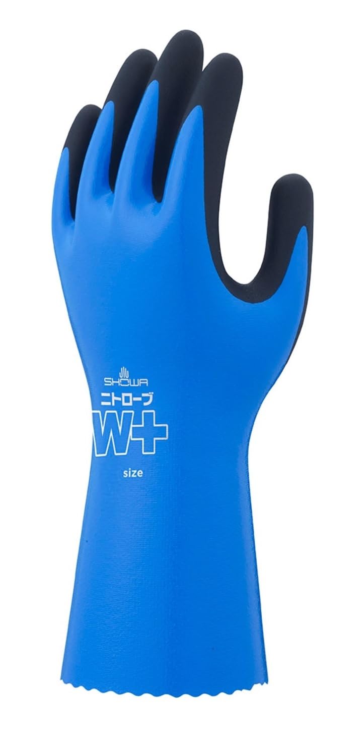 

Showa Gloves 378 Plus Nitrile Rubber Nitrobe 10 pairs for both No. Gloves, W+ (Small, hands) синий
