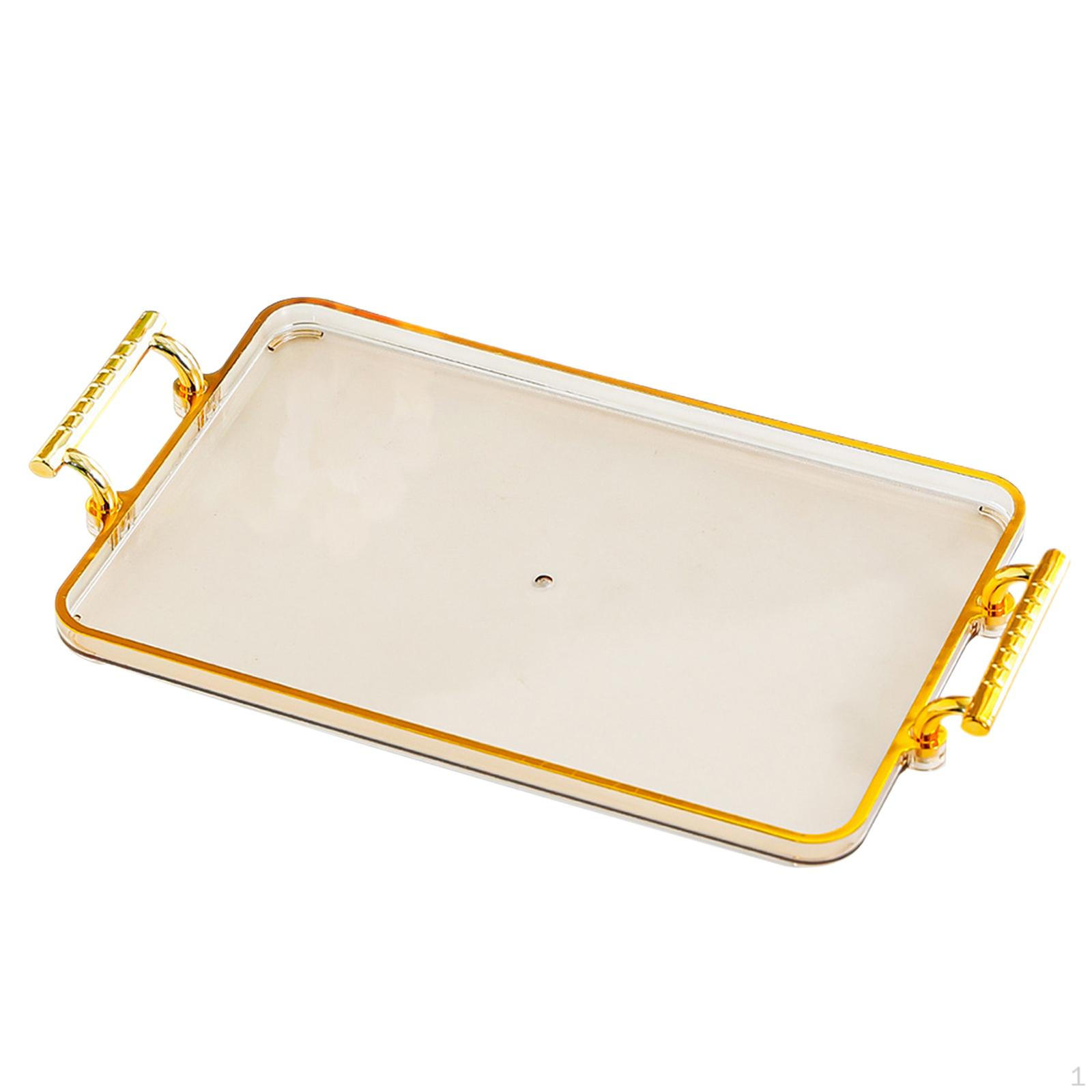 

Поднос для кофейных чашек с ручками, прямоугольный поднос для хранения ювелирных изделий, органайзер для ванной комнаты Amber