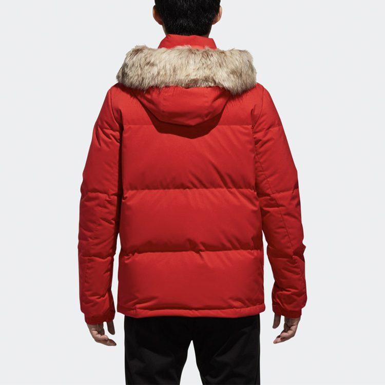 adidas Down Jackets Men's Light Scarlet Stand Collar Moderate Other DT7916
