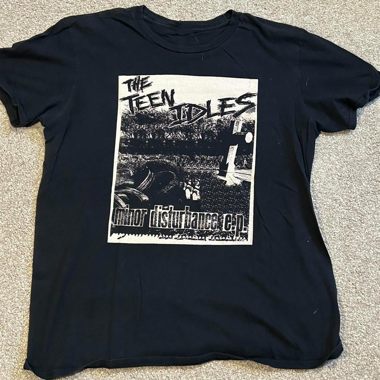 Vtg The Teen Idles Band Tour Heavy Cotton Black All Size Unisex Shirt CM699 Unisex T-Shirt S