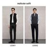 EMZ Men's Stand-Collar Wool Blend Sleeveless Cardigan