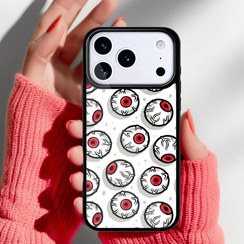Halloween Scary Eyeball Phone Case for iPhone 17 16 15 14 13 Pro Max Back Cover for 12 11 Pro Coque