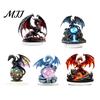 Acrylic Dragon Ornaments Fantasy Statue, Gothic Tabletop Figurine, Mythical Theme Room Decor Desktop Ornament for Office Bedroom Gaming Durable