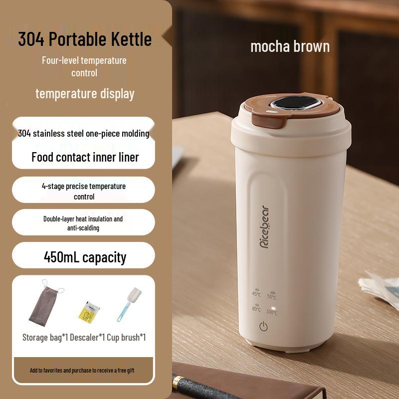 Compact Electric Thermos Kettle for Home, Office, and Travel