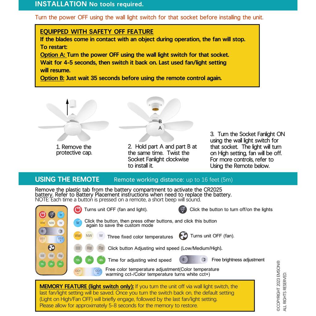 Ceiling Fan Lighting Dimmable Light Color Temperature Modern Ceiling Mount Remote Control Smart E27 Led Ceiling Fan Light