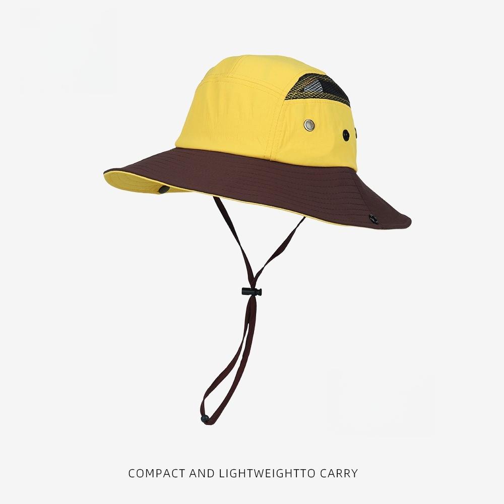 Cappello da Sole Impermeabile UPF50+ da Uomo Donna a Tesa Larga a Secaggio Rapido Traspirante Cappello Boonie da Esterno Pesca Escursionismo Safari