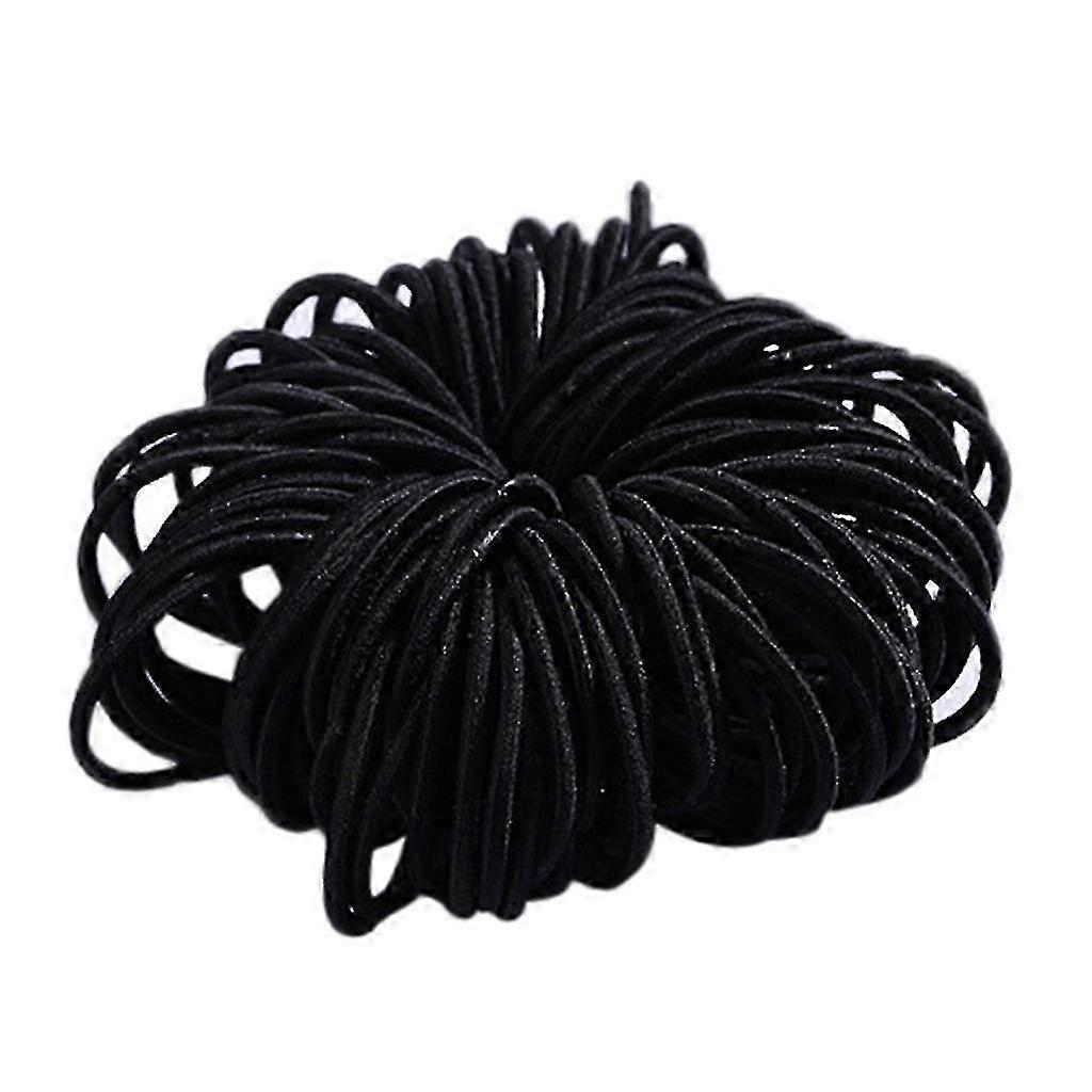Girls 100 Pieces Of 3 Cm Nylon Non-harm Hair Rubber Band Color Hair Rope Jewelry