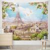 Paris Eiffel Tower Scene Background Cloth Hanging Cloth Bedroom Bedside Decorative Wall Cloth Rental Dormitory Tapestry