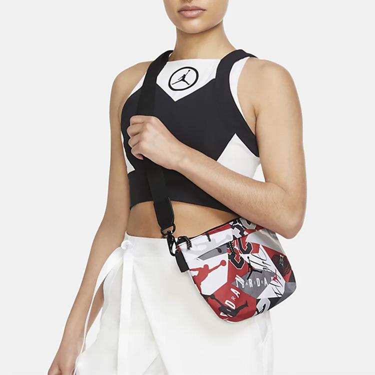 Jordan Polyester Fanny Pack, Shoulder Bag, Crossbody Bag Regular Unisex Red Gray White CW7698-687