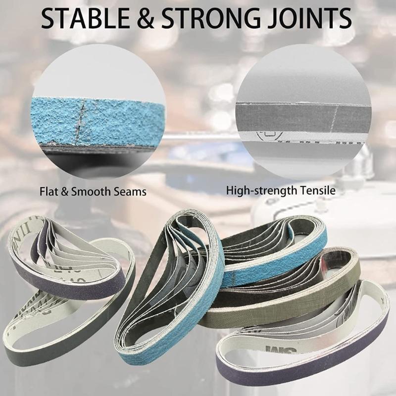 Pack Of 36 Abrasive Belts 305x13mm Cutter Sharpening Sanding Belt For Smoothing Honing And Professional Results
