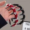Light Luxury Velvet Wavy Headband For Women With Rhinestone Embellishments Fashion Hair Accessories