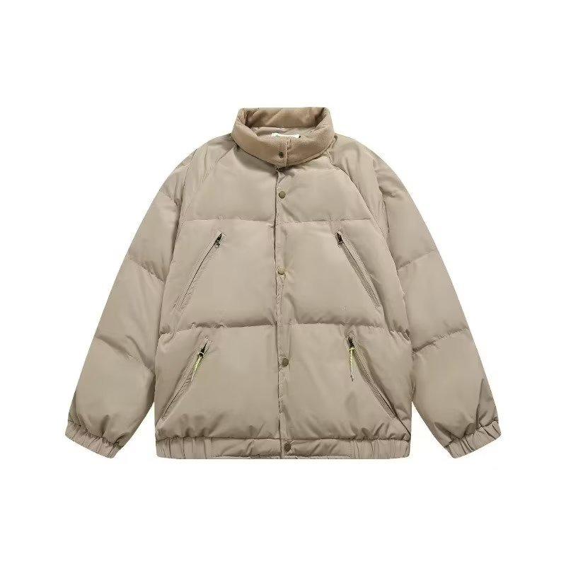 Men s Retro Loose Fit Winter Cotton Padded Jacket - Korean Style Warm Workwear M хаки