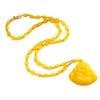 Buddha Pendant Necklace in Chicken Fat Yellow and Amber for Men and Women - Ethnic Style