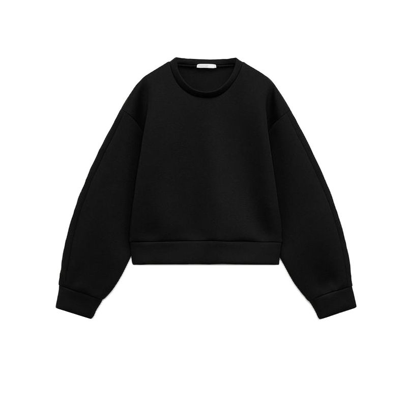 Spring Wetsuit Fabric Effect Metal Clasp Punk Sweatshirt 1529155 High Waist Short Skirt 5584164