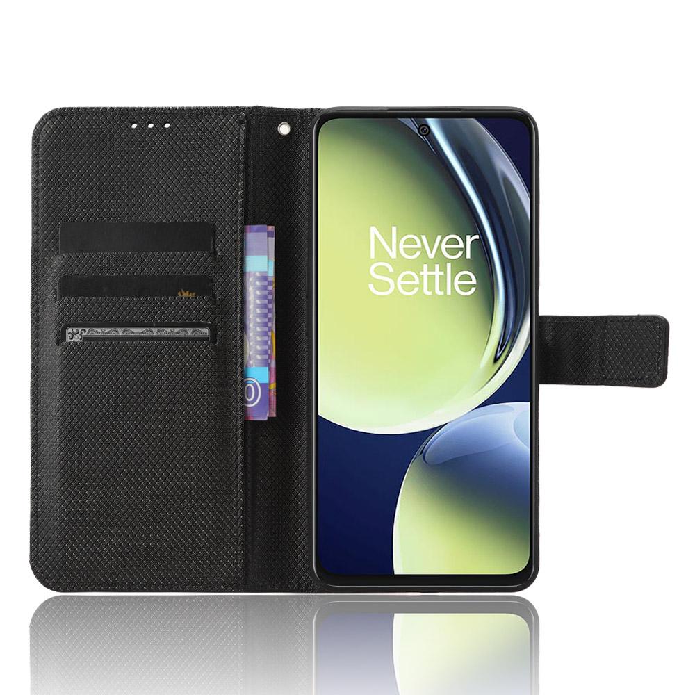 For OnePlus Nord CE 3 Lite 5G/Nord N30 5G Phone Case Wallet Stand Diamond Texture Phone Leather Cover