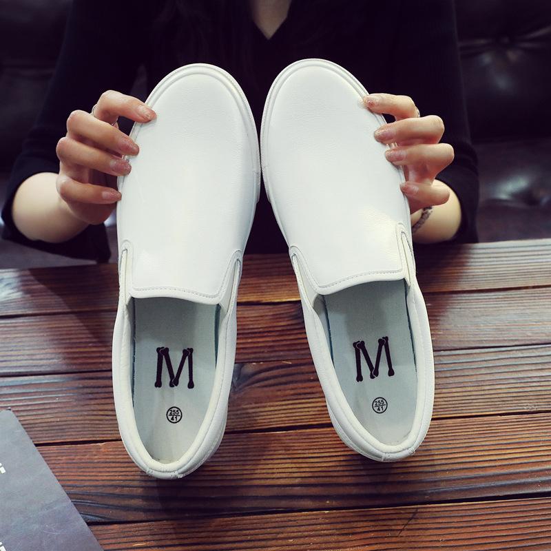 New Spring Autumn Breathable Waterproof Men's Women's Microfiber Work Shoes One Foot Pedal Lazy Shoes Wear-resistant Sneakers