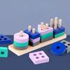 Mini Montessori Mänguasi Puidust Ehitusklotsid Õppemänguasjad Makroonivärv Värvi Kuju Sobitamine Puslemänguasjad Poistele Tüdrukutele