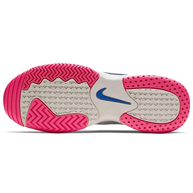 Nike Womens Court Lite 2 'Pure Platinum Race Blue' (women's sizes) Pure Platinum / Metallic Platinum / Deep Pink / Race Blue Tennis Shoes