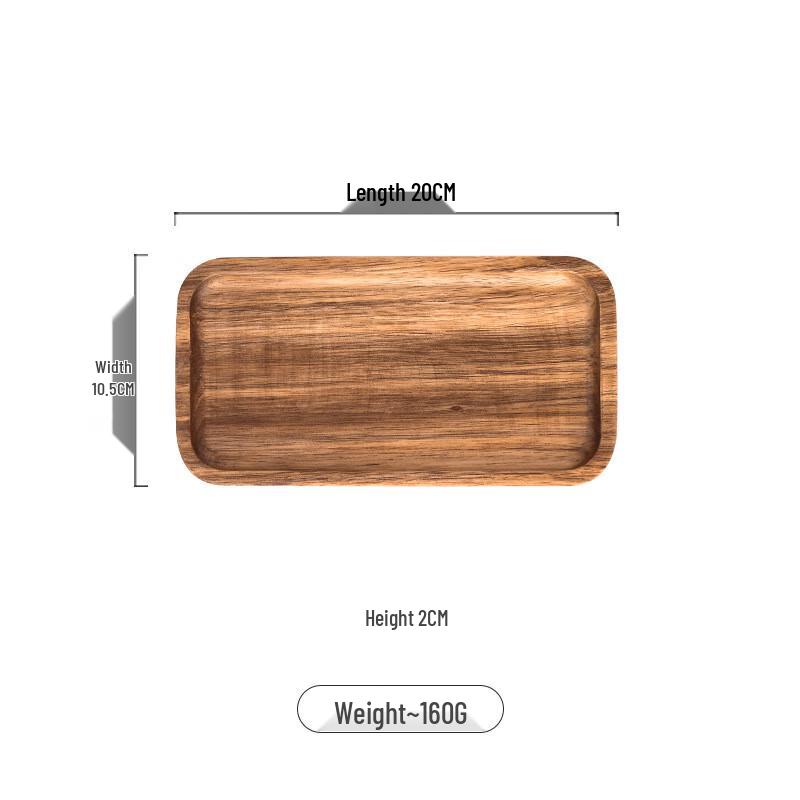 Ruhan Acacia Wood Rectangular Serving Tray