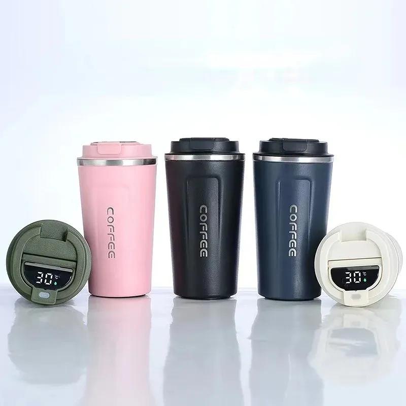 Stainless Steel Coffee Mug Smart LED Temperature Display Thermos Cafe Cup Leak-Proof Insulated Tea Water Bottle Travelfor Stainless Steel Thermos