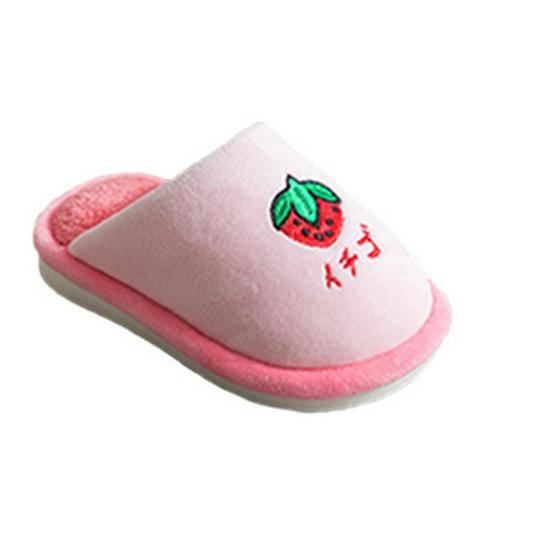 Söta tecknade halkfria bomullstofflor för barn - Varma vinterskor för pojkar och flickor