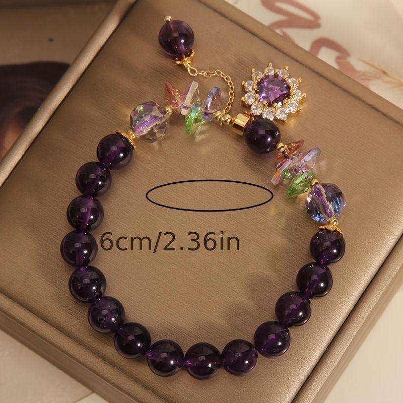 Ametistarmband Kristall Mode Temperament Mångsidig Skogsstil Sötma