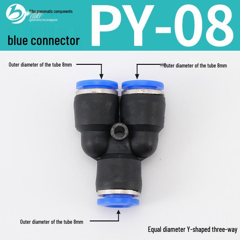 Wirtschaftlicher blauer pneumatischer Schnellkuppler: Gerade, T-Stück, Vierweg, Fünfweg, Reduzierstück für PU/PE/PY/PZA/PK/PV
