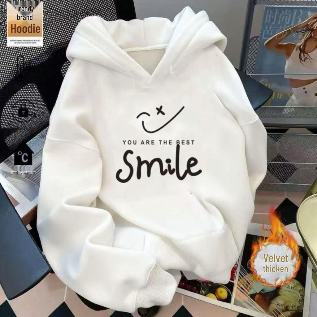 Men's Winter Thick Hooded Sweatshirt 2025 New Style Loose Pullover