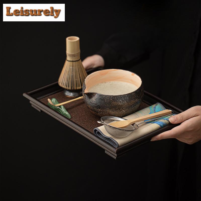 8PCS Japanese Power Yin Matcha Set Safe Bamboo Whisk Teaspoon Tea Sets Whisk Stand Beverage Shop Tea-making Tools Accessories