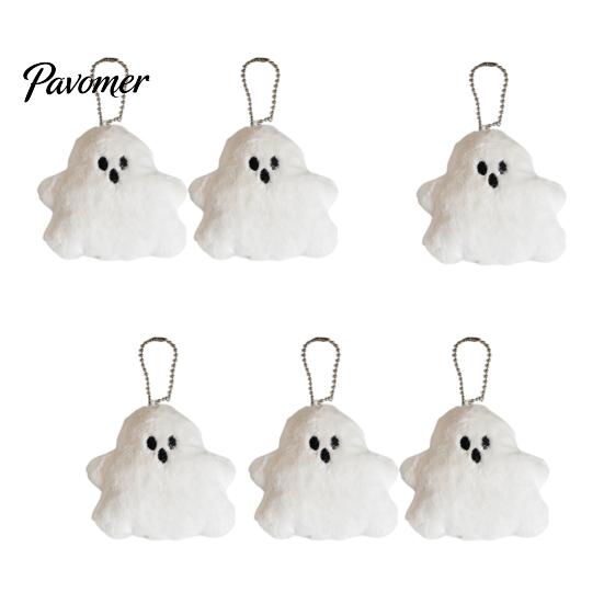 Sacs à dos Accessoire Fantôme 1/2/3 Pièces Halloween Porte-clés Peluche Pendentif, Ornement Blanc Peluche avec Chaîne de Perles, et Sacs à Main Accessoires Décoratifs Charme