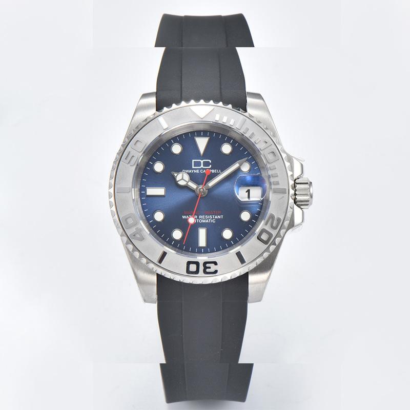 New Men's Mechanical Watch Silicone Belt Automatic Movement Fashion Business Waterproof Mechanical Watch High-end Men's Watch