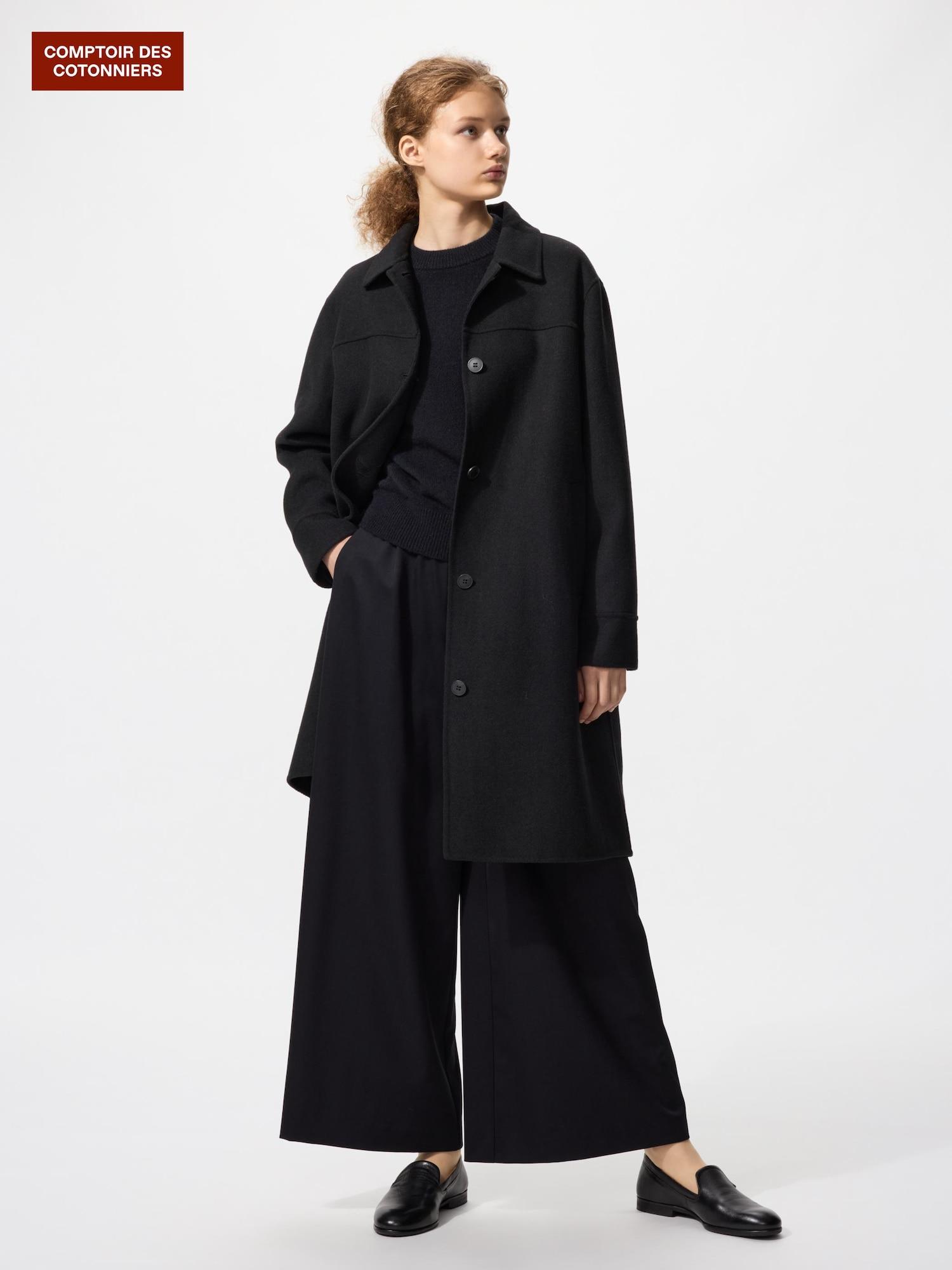 

Uniqlo Japan Double Face длинное пальто 09 BLACK/S