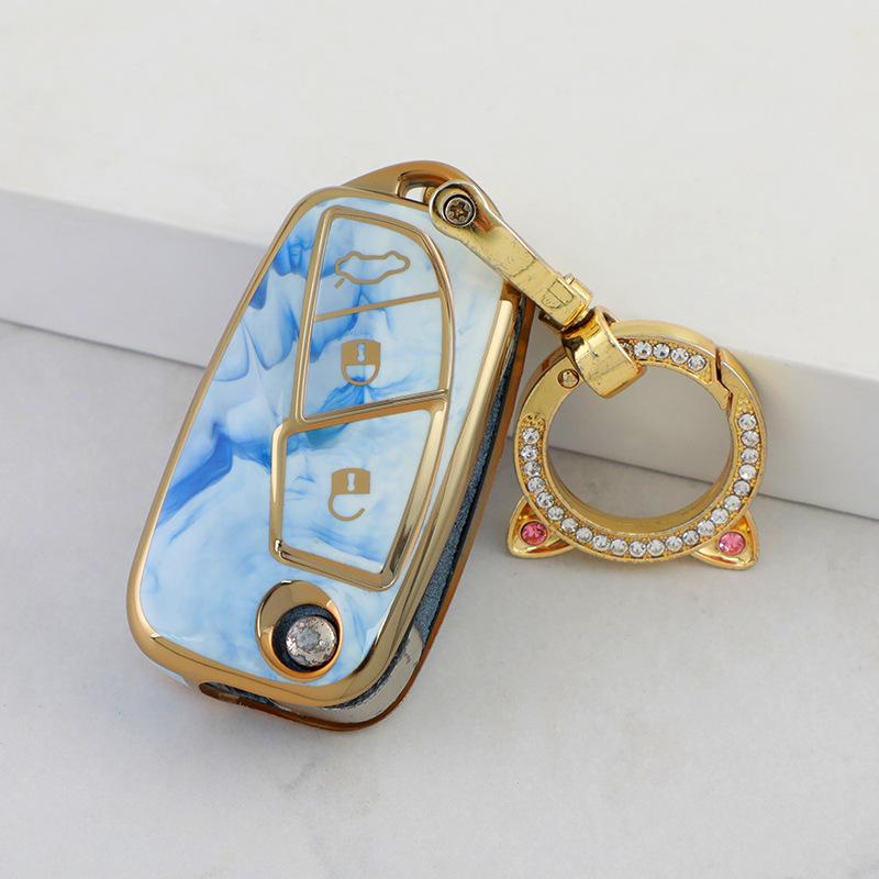 For Fiat Car Key Case TPU Boyue 500Grande Pondo Bravo Marble Key Case