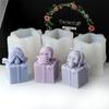 Reusable Silicone Mold Gift Box Skull Head Candle Mould Creative Aromatherapy Making Mold Festive Decoration Supplies
