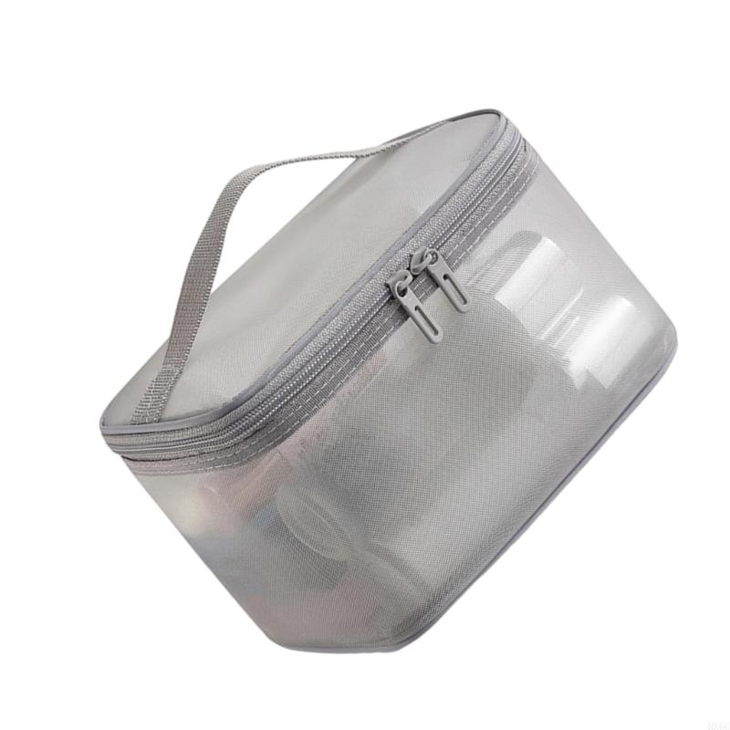 Double Layer Mesh Cosmetic Organizers Bag Durable Travel Toiletry Storage HX6C